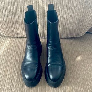 Zara platform ankle boots